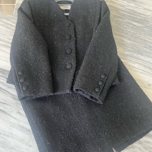 COPY - Vintage Anne de Villers Paris formal evening suit glittering boiled wool - Picture 12 of 17